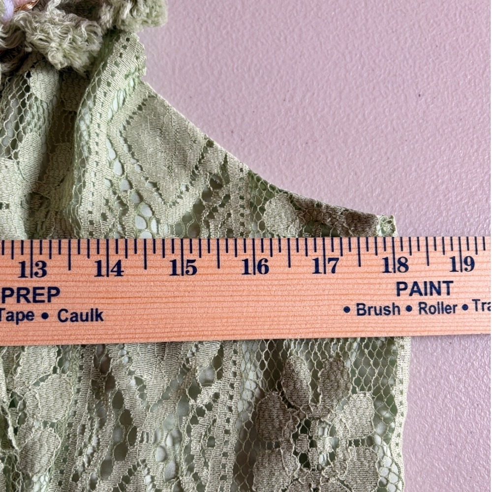 Cupshe Boho Floral Lace Crochet Maxi Dress XXL Sage/Mint Boho Whimsy Western - Picture 7 of 11